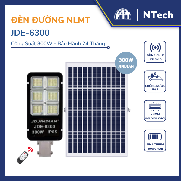 Đèn năng lượng mặt trời pin rời JD-6300