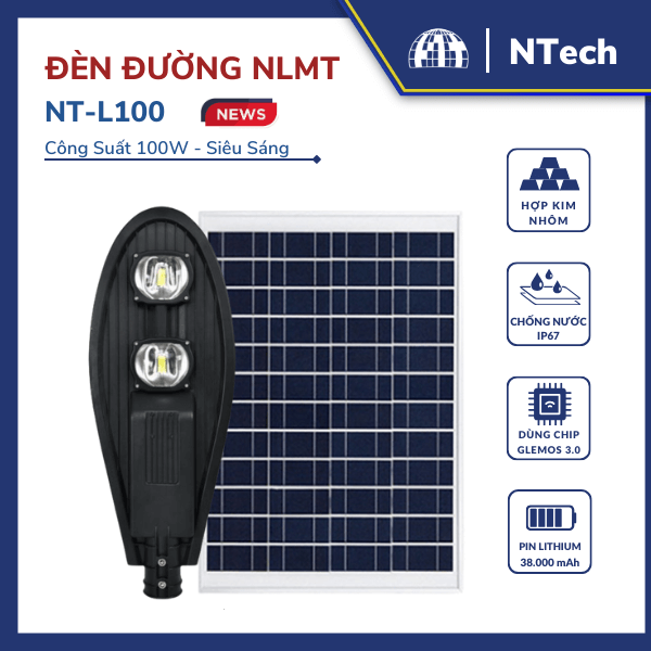 Đèn đường chiếc lá 100w NT-L100