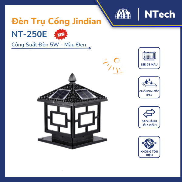 Đèn cổng năng lượng mặt trời NT250E