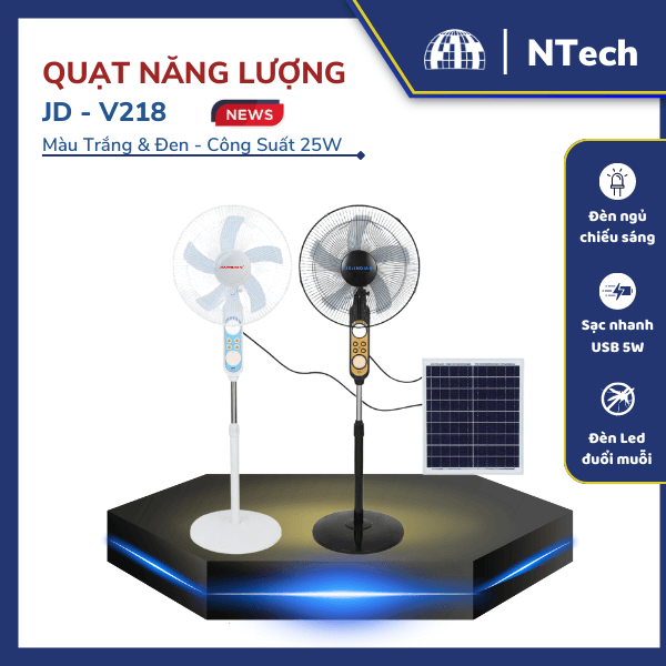 Quạt điện năng lượng mặt trời V218