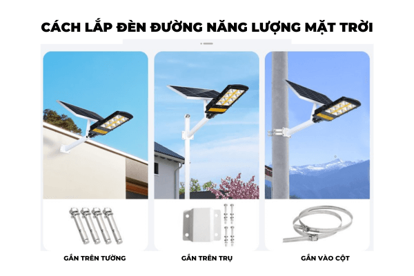 Lắp đèn đường năng lượng mặt trời