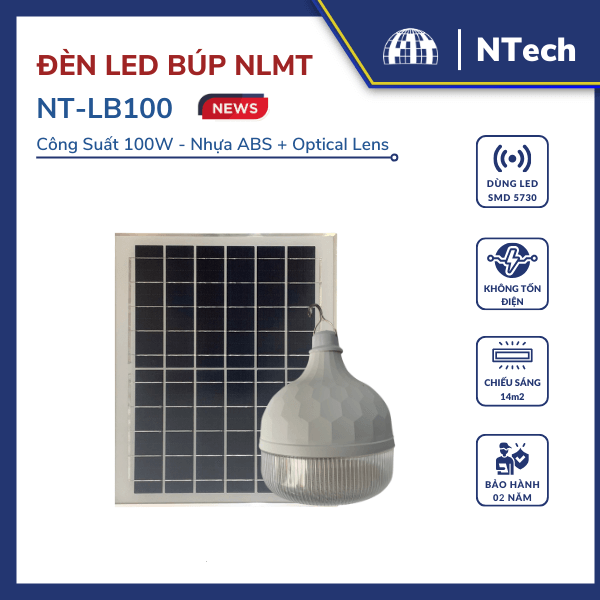 Đèn búp năng lượng mặt trời 100W NT-LB100