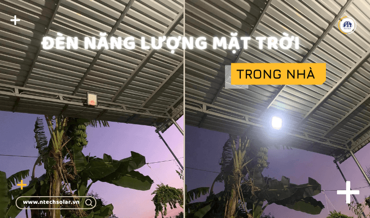 đèn năng lượng mặt trời chiếu sáng trong nhà