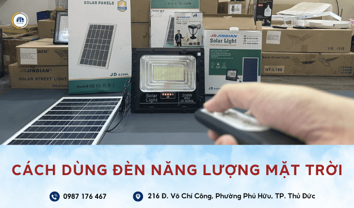 Cách dùng đèn năng lượng mặt trời