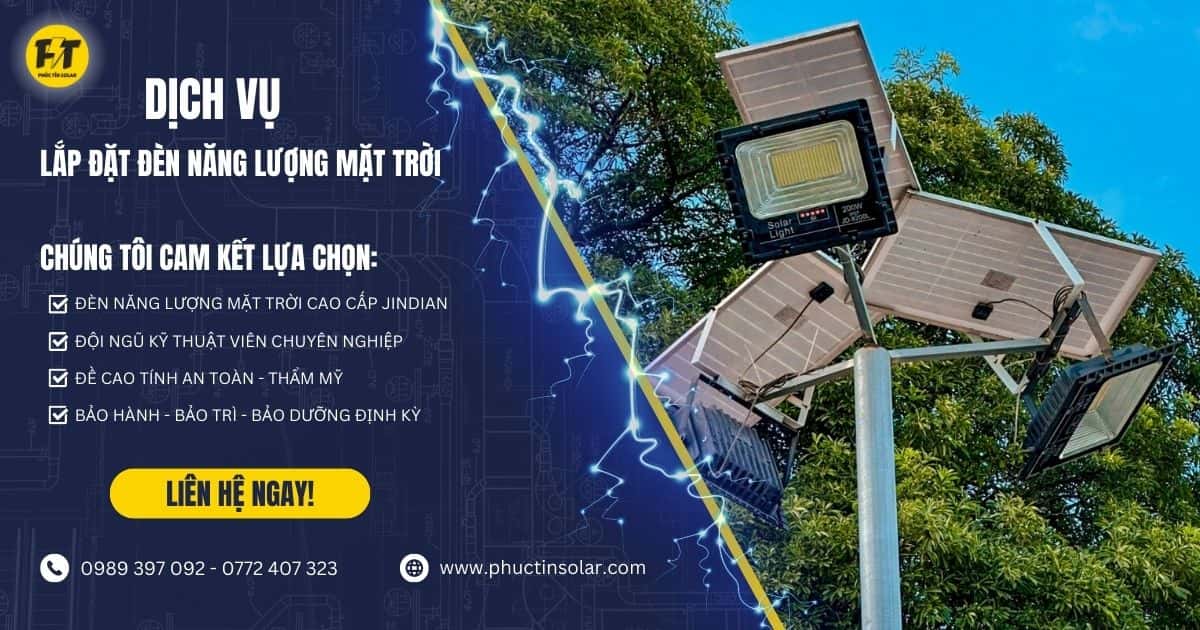 Dịch vụ lắp đặt đèn năng lượng mặt trời Phúc Tín Solar