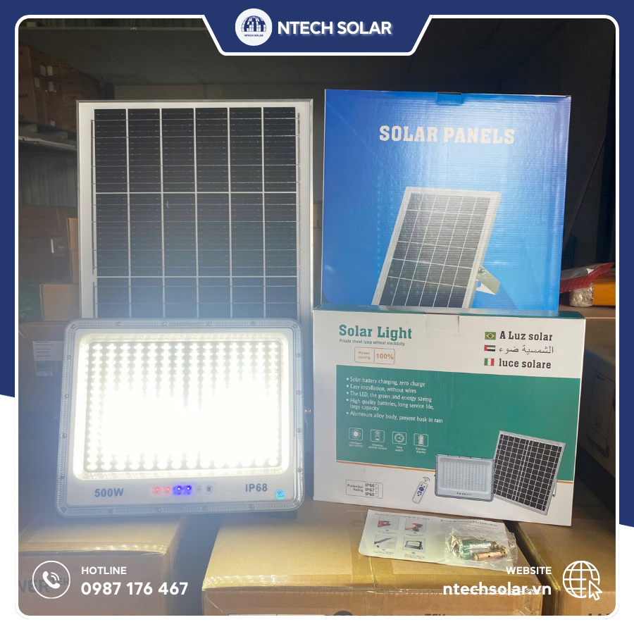 Đèn led năng lượng mặt trời trong nhà 500w NT-SA500
