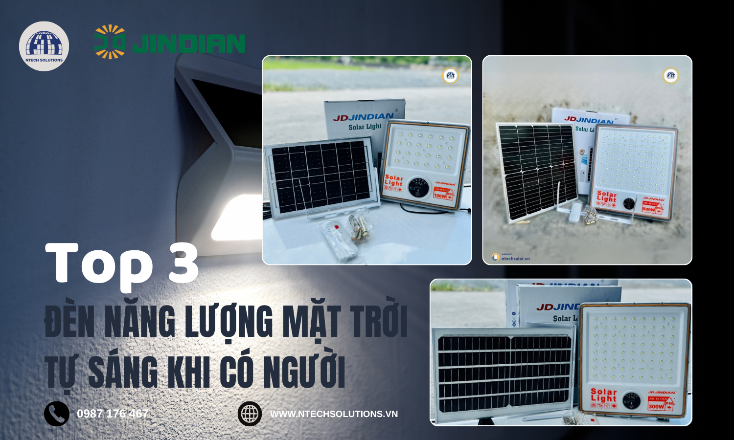Top 3 đèn năng lượng mặt trời tự sáng khi có người