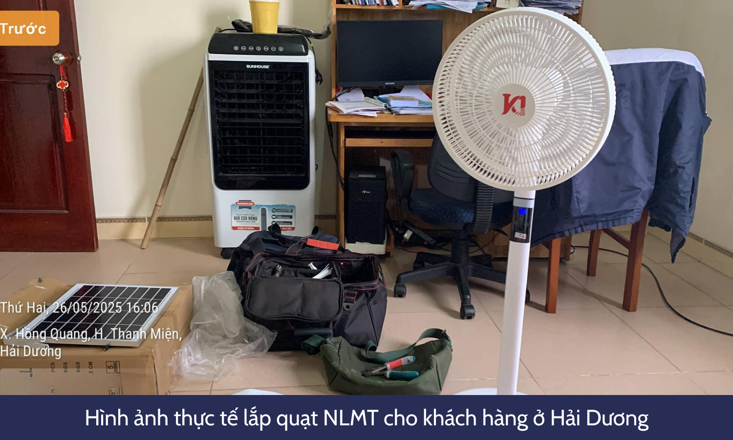 Quạt nlmt thực tế của khách hàng