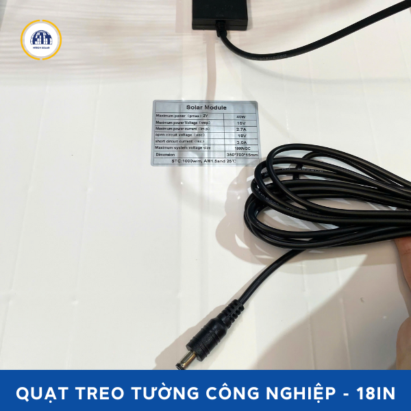 Quạt năng lượng mặt trời treo tường công suất lớn S88-18IN-4