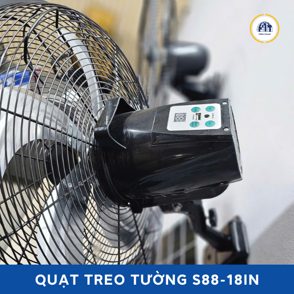 Quạt năng lượng mặt trời treo tường công suất lớn S88-18IN-2