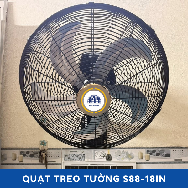 Quạt năng lượng mặt trời treo tường công suất lớn S88-18IN-1