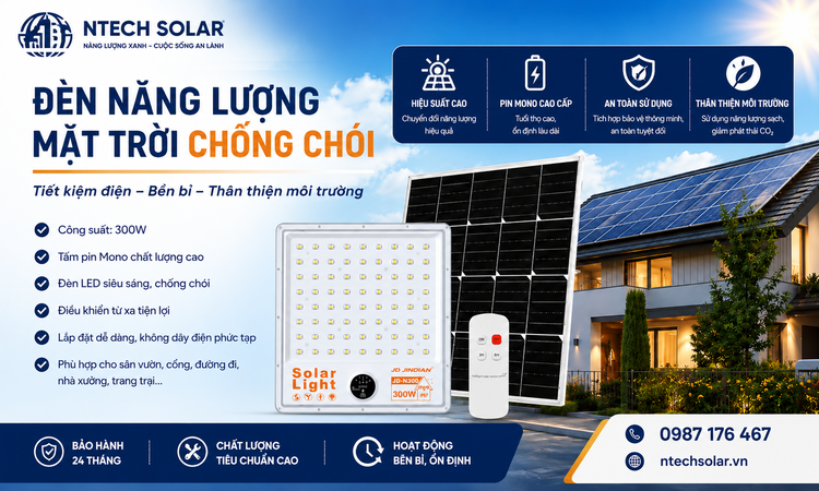 Đèn năng lượng mặt trời chống chói