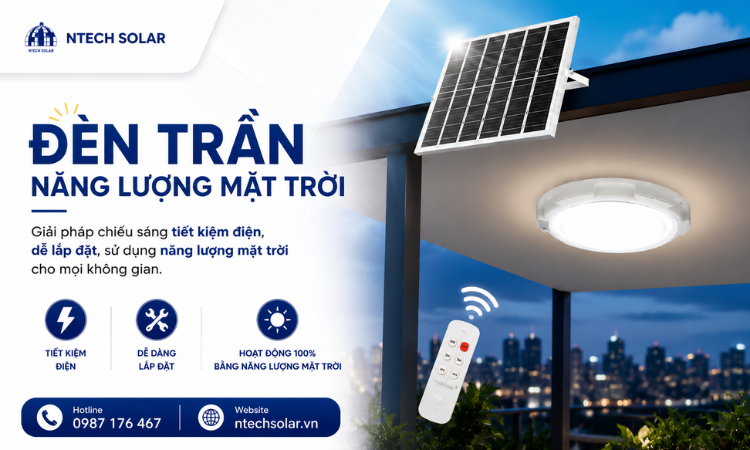 Cách Chọn Đèn Trần Năng Lượng Mặt Trời Theo Diện Tích