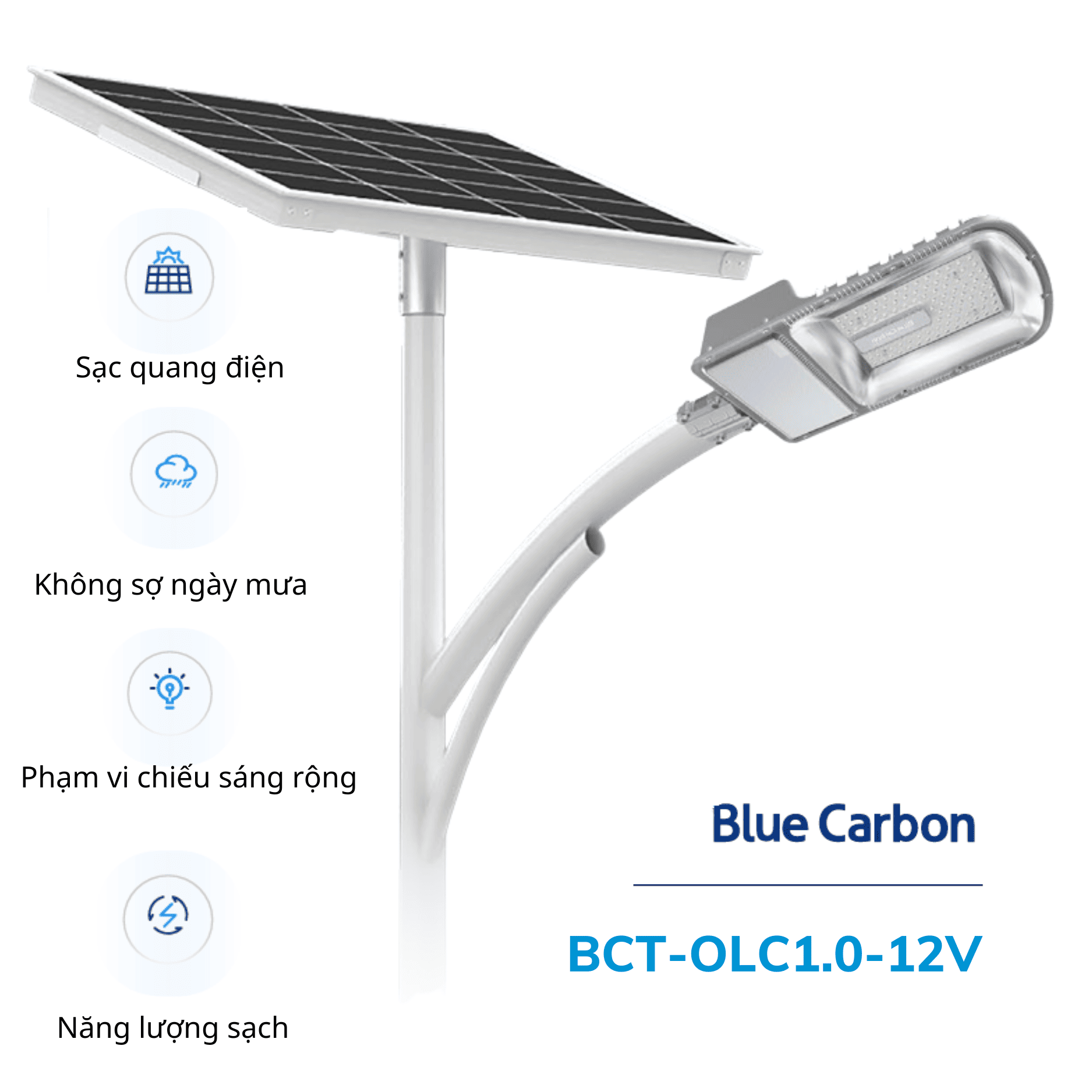 Đèn năng lượng mặt trời Blue Carbon 56W BCT-OLC1.0-12V-2